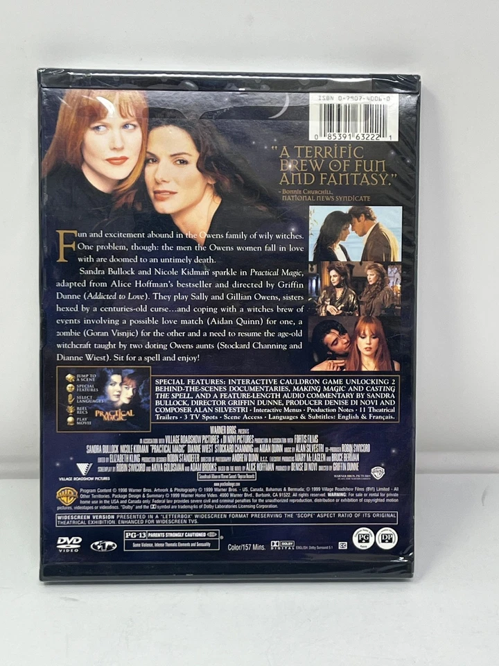 PRACTICAL MAGIC DVD - KIDMAN - BULLOCK - NEW SEALED! - Image 2 of 2