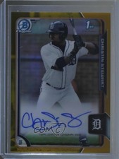 2015 Bowman Draft Chrome Pick Gold Refractor 33/50 Christin Stewart Auto 7i2