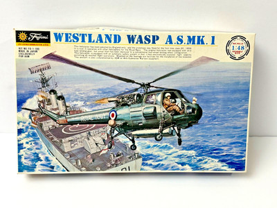 RARE VINTAGE FUJIMI WESTLAND WASP A.S.MK.1 HELICOPTER 1/48 KIT # FG-1-100