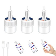 3 PCS Camping Lantern Hanging Light Rechargeable Tent Lamp