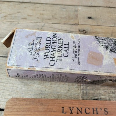 Vintage Lynch No 102 Turkey Box Call 1958 Liberty MS w/ Box