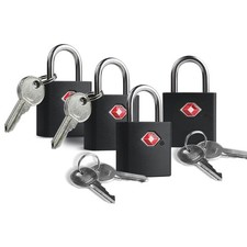 TSA Locks for Luggage with Keys, Travel Luggage Locks TSA Approved 4 Pack, Sm...