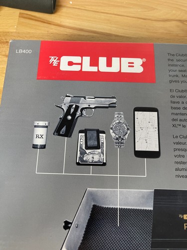 The Club Personal Vault XL LB400 Locking Car Safe – New Open Box – 12” x 8.8” - Picture 3 of 8
