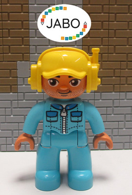 ( Q13/78 ) Lego Duplo Figur Mann Polizei Feuerwehr Flughafen Baustelle