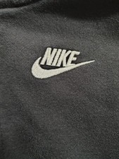 Nike Hoodie Youth 4T Embroidered White Swish Black Hooded Sweatshirt