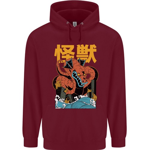 Kaiju Dragon King Ghidorah Japanese Monster Childrens Kids Hoodie - Picture 5 of 39