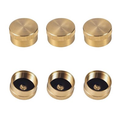 Fachmann 6Pcs Solid Brass Refill Propane Bottle Cap Universal for All 1 6PCS 