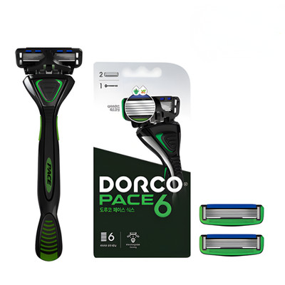 DORCO PACE 6 Herren Rasierset Diamanthart 6 Körper + Klingen