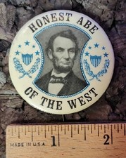 HONEST ABE OF THE WEST PINBACK BUTTON FROM 1967 NY ART FAIR