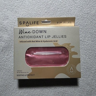 SpaLife Wine Down Antioxidant Lip Jellies 8 Patches Red Wine Hyaluronic Acid
