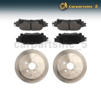 Rear Brake Pad Brake Rotor Fits 2014-2019 Toyota Highlander