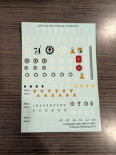 Warhammer 40k Adeptus Mechanicus Transfers Decals Full Sheet New