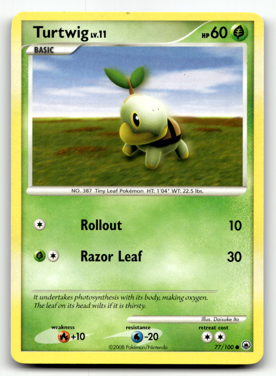Turtwig (77) 77/100 Normal Common Majestic Dawn LP