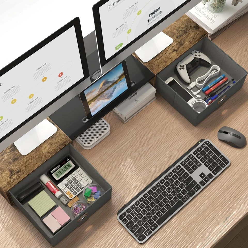 Dual Monitor Stand Riser for Neck Pain Relief - Image 4 of 4