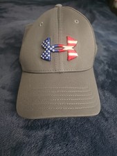 Under Armour Men's Freedom Baseball Cap Size M/L Gray Embroidered Logo Hat USA