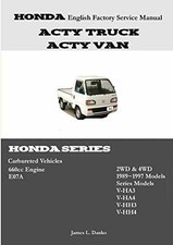 Honda Acty English Factory Service - Paperbac...