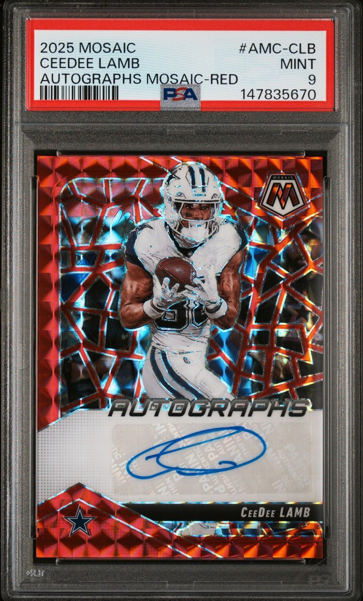 2025 Panini Mosaic - Autographs Mosaic CeeDee Lamb #AMC-CLB Red