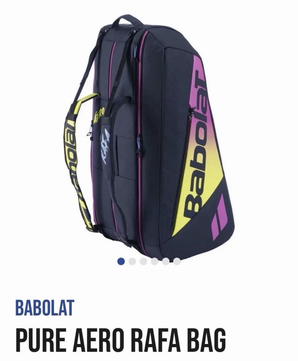 Babolat PURE AERO RAFA Tennis Bag RH12 Blue Yellow Pink Black 12