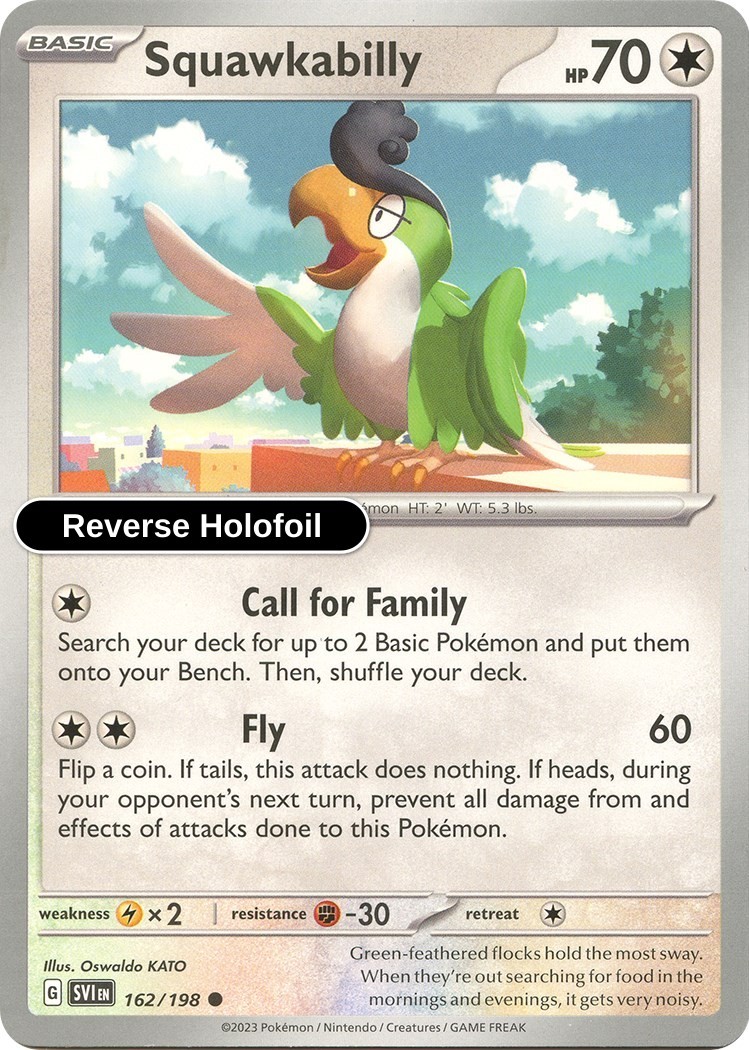 Squawkabilly [SVI - 162/198] C Reverse Holofoil NM Scarlet & Violet Base Set