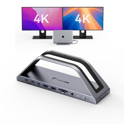17-IN-2 Macbook Docking Station Dual 4K Monitor, Plug and Play Laptop Docking...