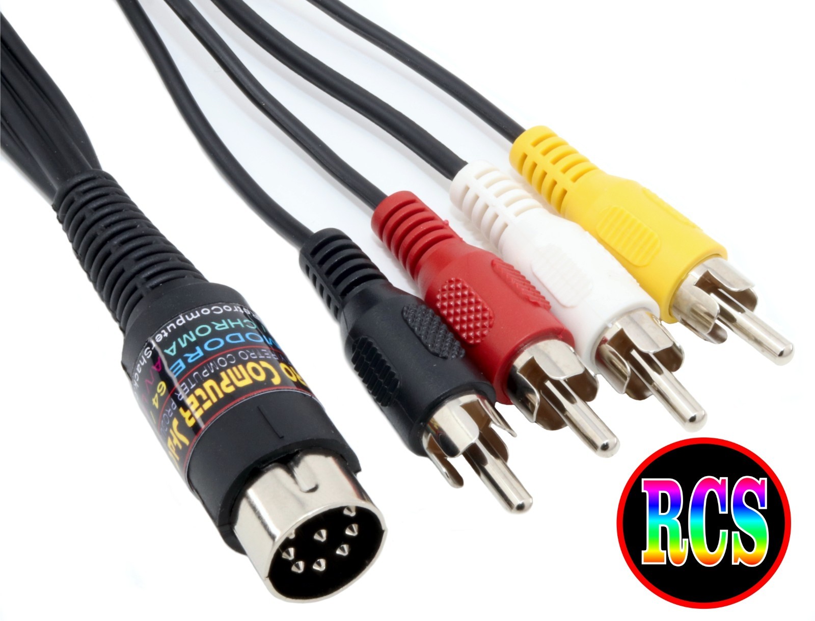 Commodore 64 C64 & 128 High Quality Luma, Chroma Video Lead cable 1084S Monitor.