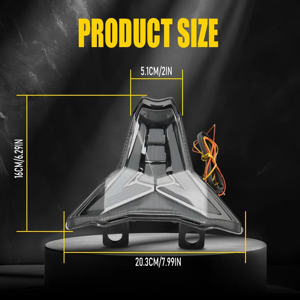Luz trasera LED integrada con señal de freno de giro para Ninja ZX-10R 2016-2023 Foto 4 de 4