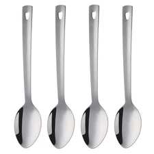 13-Inch Serving Spoon Set of 4, Stainless Steel Buffet Banquet Spoon，Silver L...