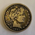 1893 Barber Half Dollar Silver 50C Circulated US Coin