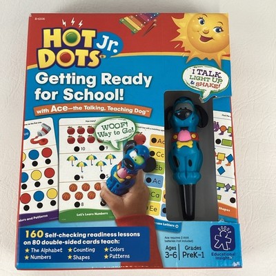 Hot Dots Junior Getting Ready For School Ace Talking Teaching Dog Lights Sounds