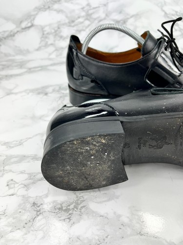 Embassy London Dress Shoes Women's Size UK 7 Black Leather Patent Lace Up - Picture 10 of 15
