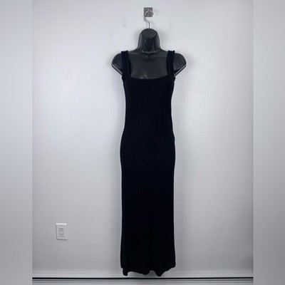 Hatch Women Maternity Ribbed Midi Dress Black Size 0