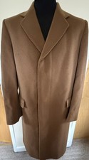 Vintage Crombie Dunn & Co mens Aberdeen pure wool camel overcoat men’s large