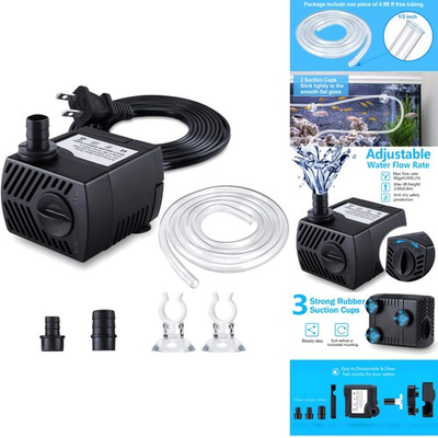 #ad 4W Submersible Water Pump for Ponds amp; Indoor Fountains Easy to Clean amp; Install $17.99
