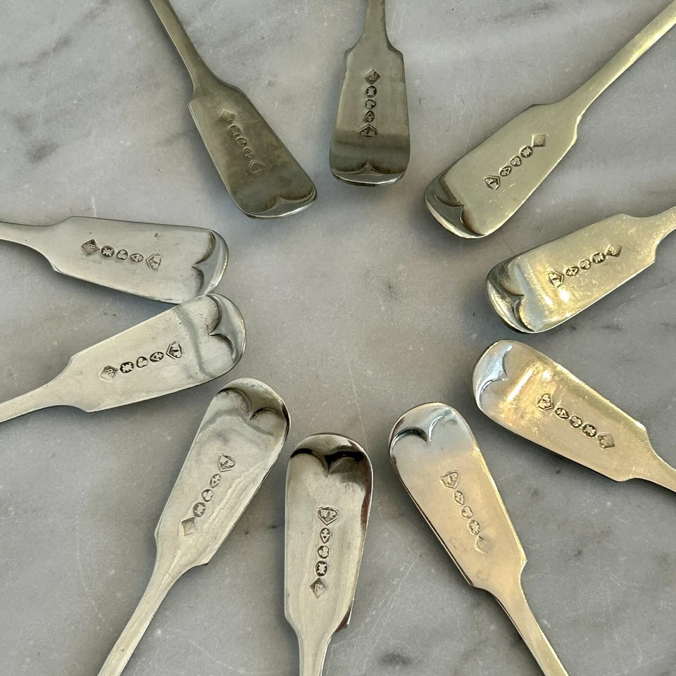 19th Century Willaim Page & Co England Silverplate Demitasse Spoons, Set of 10 - Image 3 of 4