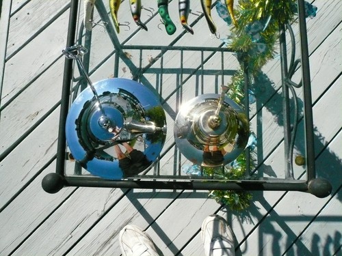 2 SHIPS BELLS GORGEOUS EX CLEAN SHINY,1 SIX" BRASS+8" CHROME YOU PICK