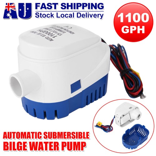1100GPH 12V Boat Automatic Submersible Water Bilge Pump Auto With Float Switch - Picture 2 of 13
