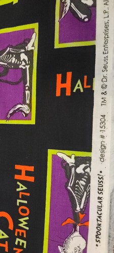 HALLOWEEN FABRIC Cat In The HAT Kaufman Spooktacular Seuss 15304 4.8 Yards Total - Picture 3 of 3
