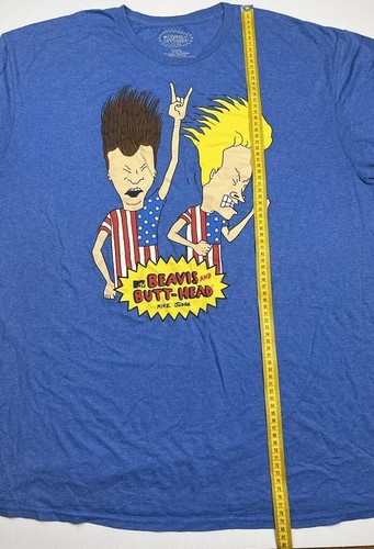 Beavis and Butt Head SIZE XXL T-Shirt US Flag Patriotic Head Bang MTV Mike Judge - Picture 6 of 6