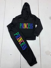 Shein Girls Black Hoodie Sweatpants Outfit Size 5
