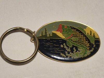 Aminco USA Massiv Messing Schlüsselanhänger/ Keychain Angeln Neu ohne Etikett 