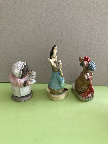 3x Beatrix Potter Figure,Ornament,Border Fine Arts,Tiggy Winkles,Benjamin Bunny - Picture 2 of 17