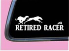Greyhound Retired TP 966 vinyl 8" Decal Sticker racer muzzle leash rescue