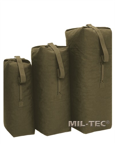 BORSA SACCA MILITARE AMERICANA CON ANELLI E MOSCHETTONE DUFFLE BAG VERDE |  eBay