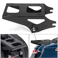 Black Two-up Tour Pack Trunk Mount Rack Bracket For Harley Electra Glide 14+