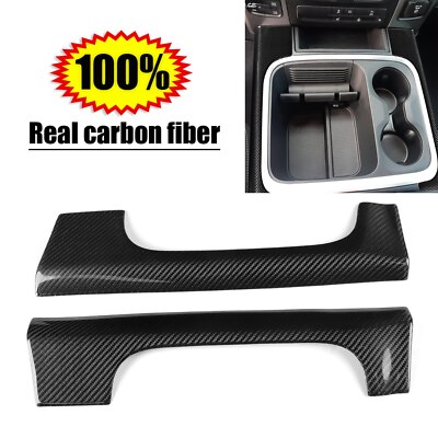 Carbon Fiber Gear Shift Both Side Panel Trim Cover For 2013-2018 Dodge Ram 1500