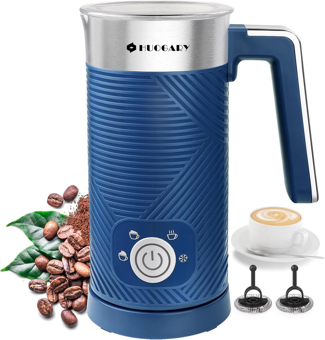 Milk Frother, 4 in 1 Stainless Steel Milk Steamer, Milk Frother and Steamer-image