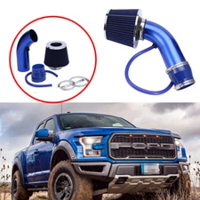 Cold Air Intake Filter Induction Kit Pipe Power Flow Hose System Blue For Ford