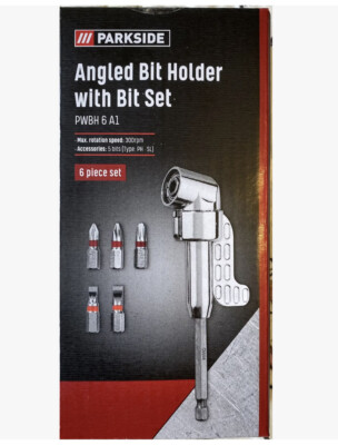 Parkside Angled Bit Holder with Bit Set. for sale online | eBay