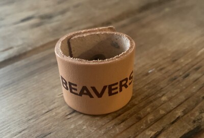 LEDER SCOUT BRILLE - BEAVER SCOUT UK NAME WOGGLE (Farbwahl)