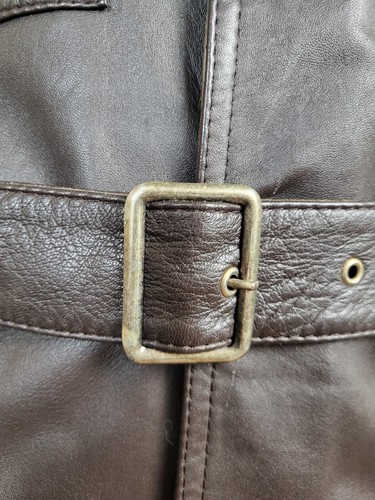 Veste ceinturée cuir homme VINTAGE 70 Man leather belted jacket T.44 size S - Imagen 21 de 23